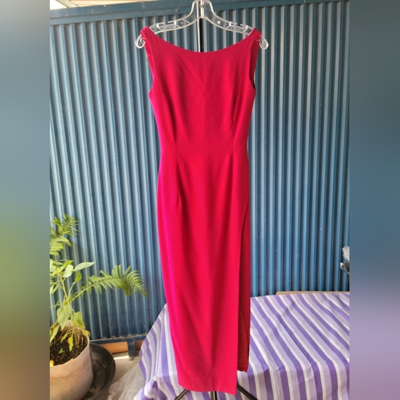 A.J. Bari Petites sleeveless dress gown sheath with slit size 6 - Picture 2 of 11